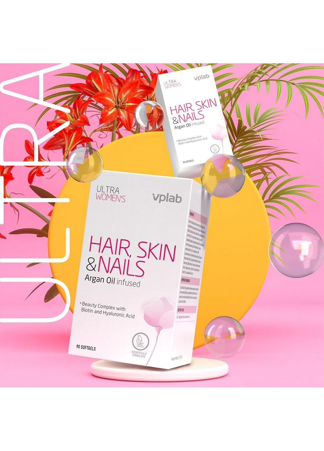Вітаміни та мінерали Ultra Women's Hair, Skin & Nails, 90 капсул VPLab Nutrition (293415868)