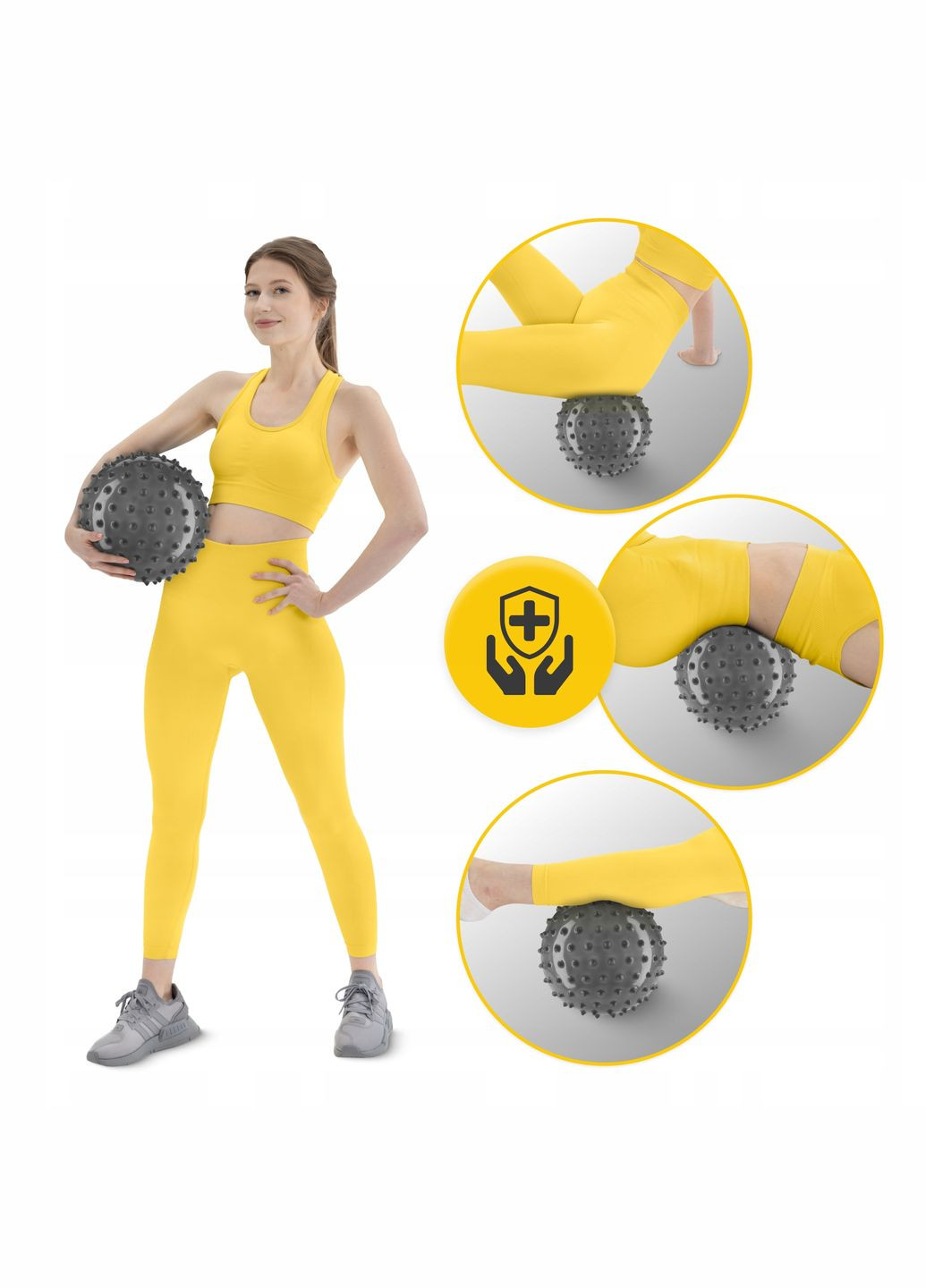 Мяч для пилатеса, йоги, реабилитации 20 см (массажный) Black (P-5905973402330) 4FIZJO (316471836)