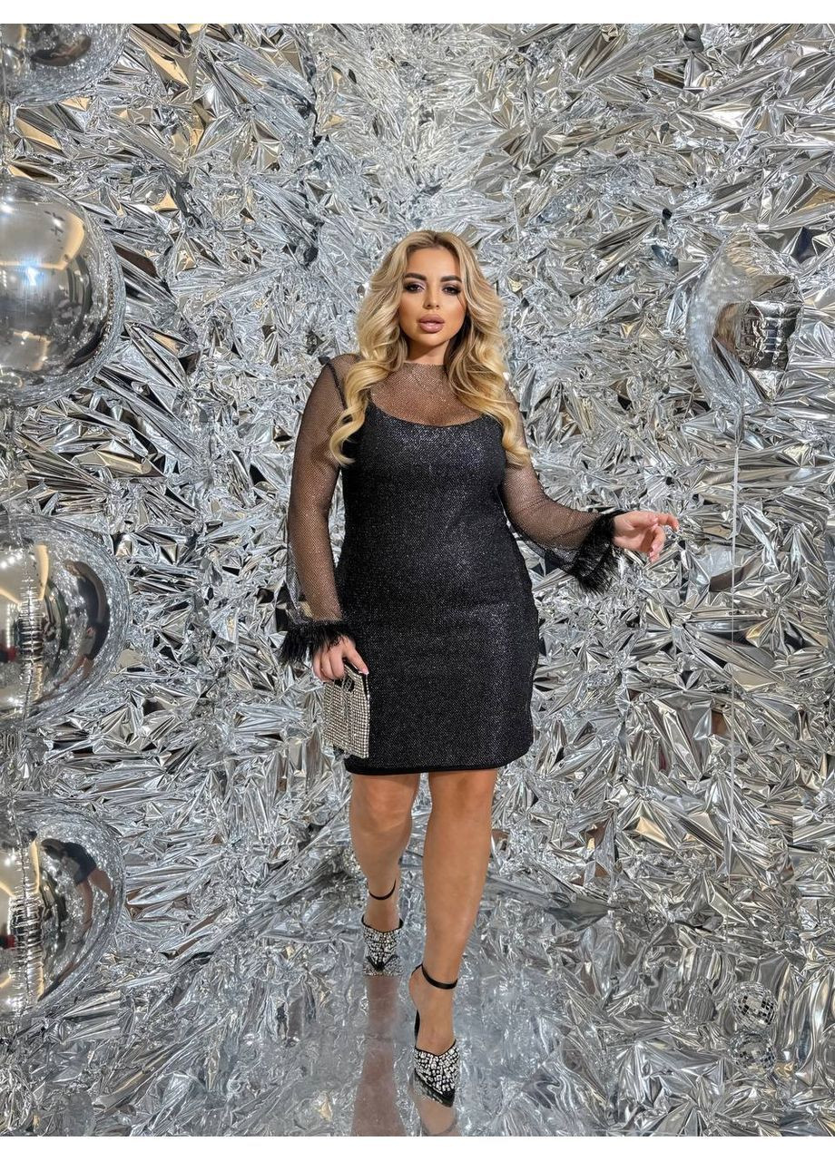 Чорна святковий, вечірня сукня No Brand однотонна