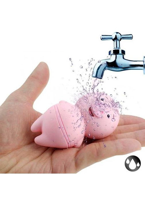 Вібратор "язик" для клітора та сосків Свинка USB рожевого кольору 6 режимів вібрації на акомуляторі China (360603907)