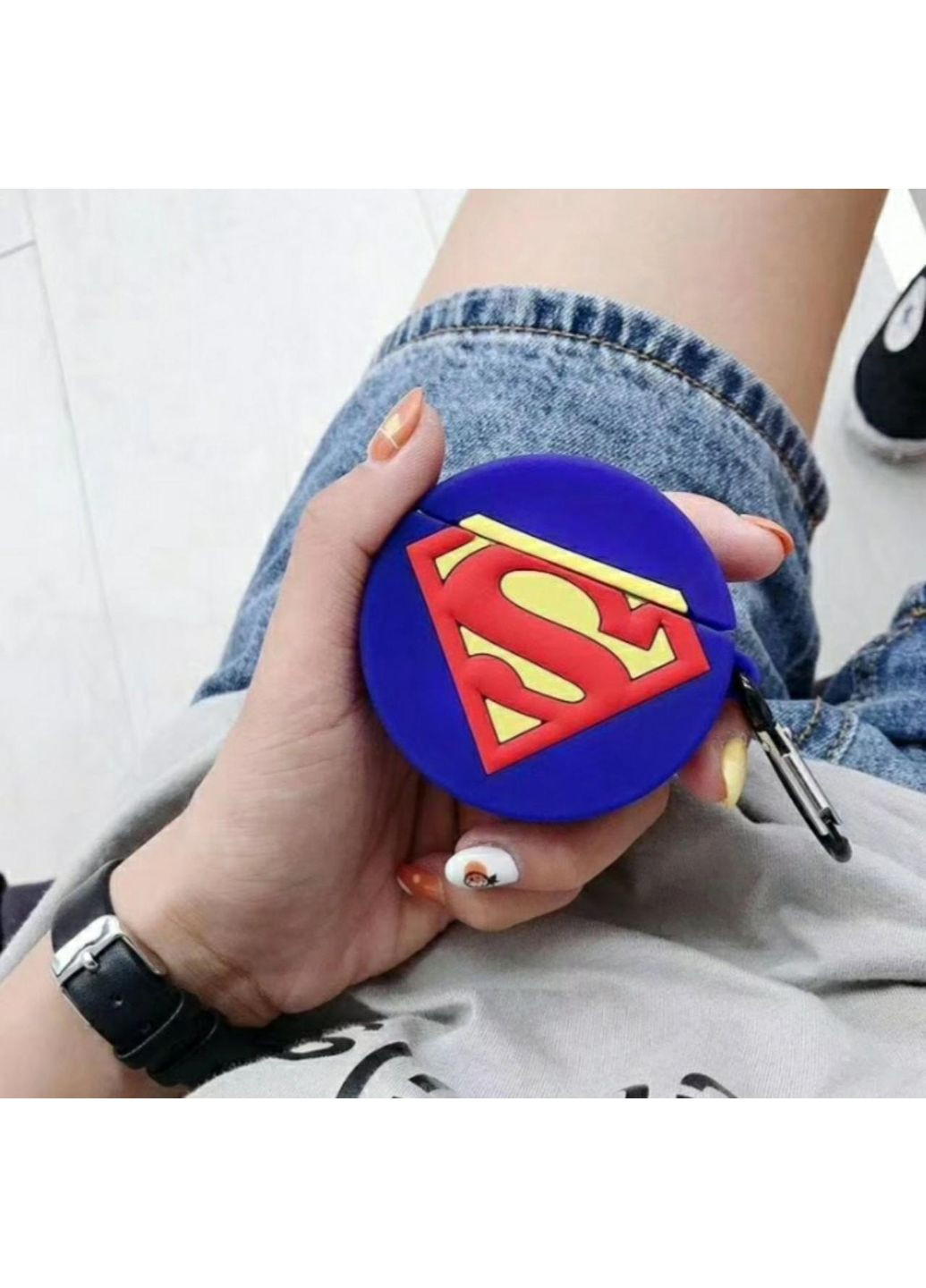 Чехол для наушников AirPods 1, 2 Супермен силиконовый Trends (360897081)