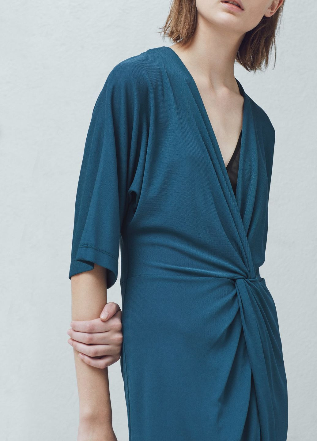 Синя повсякденний сукня синій Mango однотонна