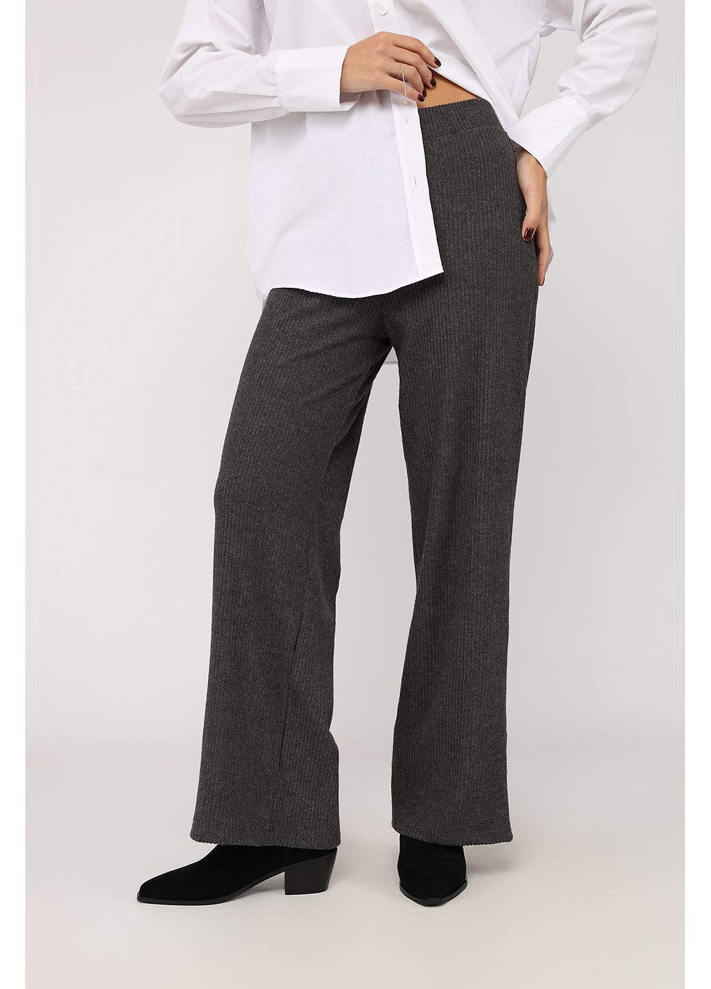 Штани широкі жіночі колір графіт CB-00284467 Yuki (362413458)