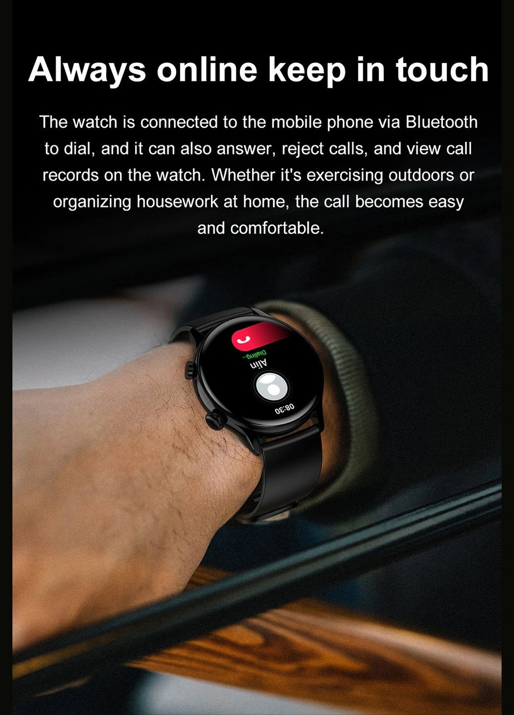 Умные часы I30 с AMOLED экраном, возможностью совершать звонки Bluetooth, тонометром Colmi (335031538)