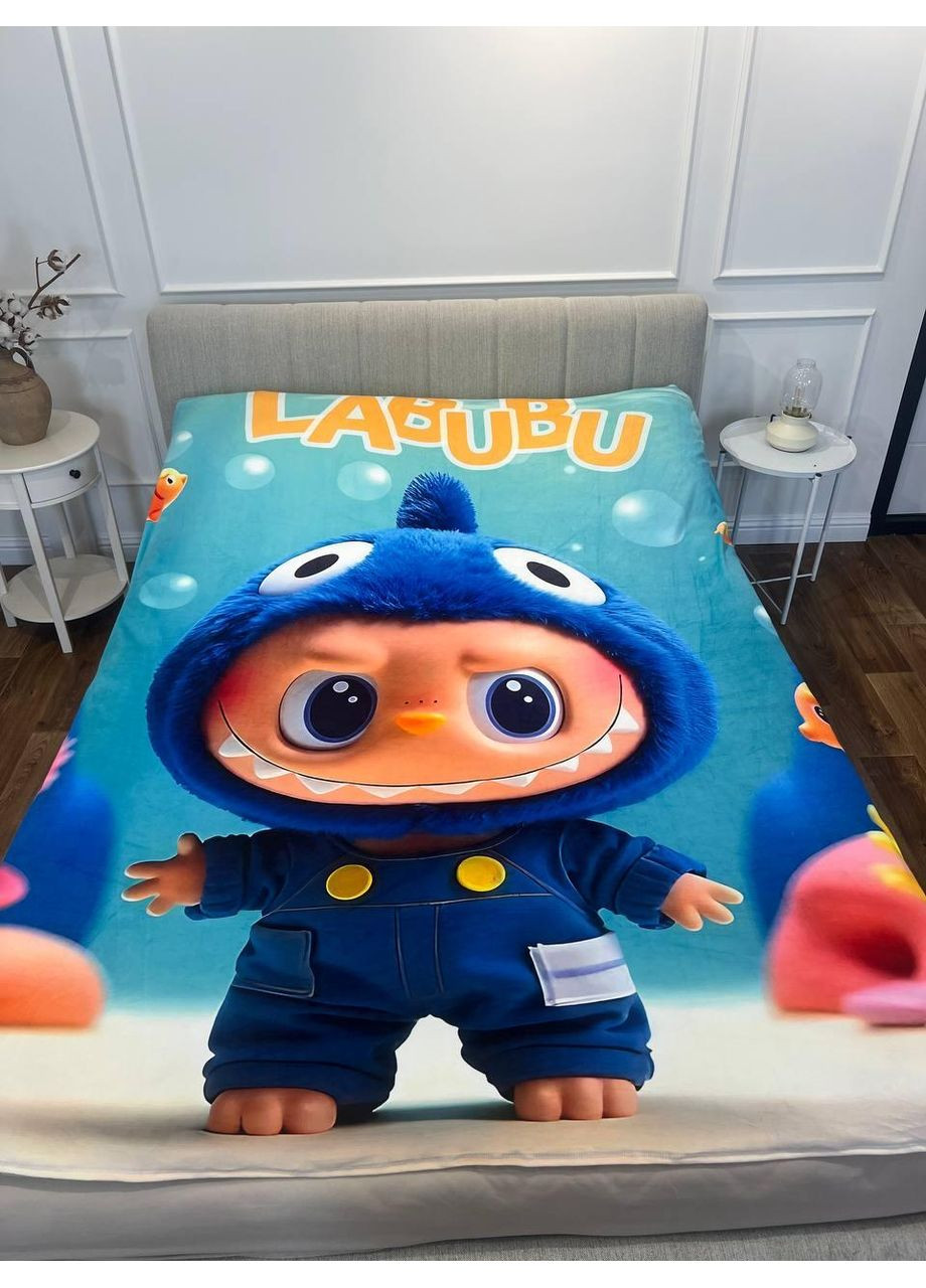 Плед плюшевый велюр Лабубу 12 качественное покрывало с 3D рисунком 160х200 Україна ТД (369659541)