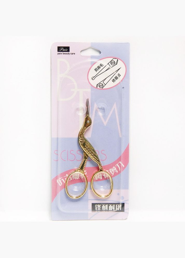 Ножиці вінтажні Чапелька, малі, 9,5 см, золотаві No Brand (340483409)