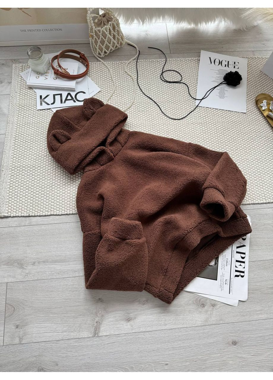 Плюшевое женское худи с ушками No Brand Р4939-385/1 (369402748)