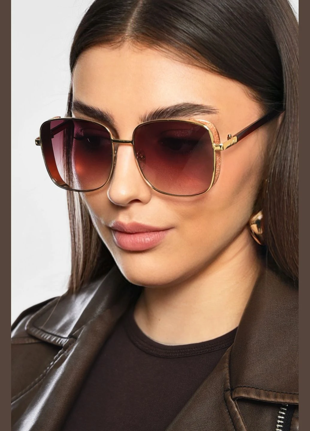 Очки женские золотистого цвета Let's Shop (325610097)