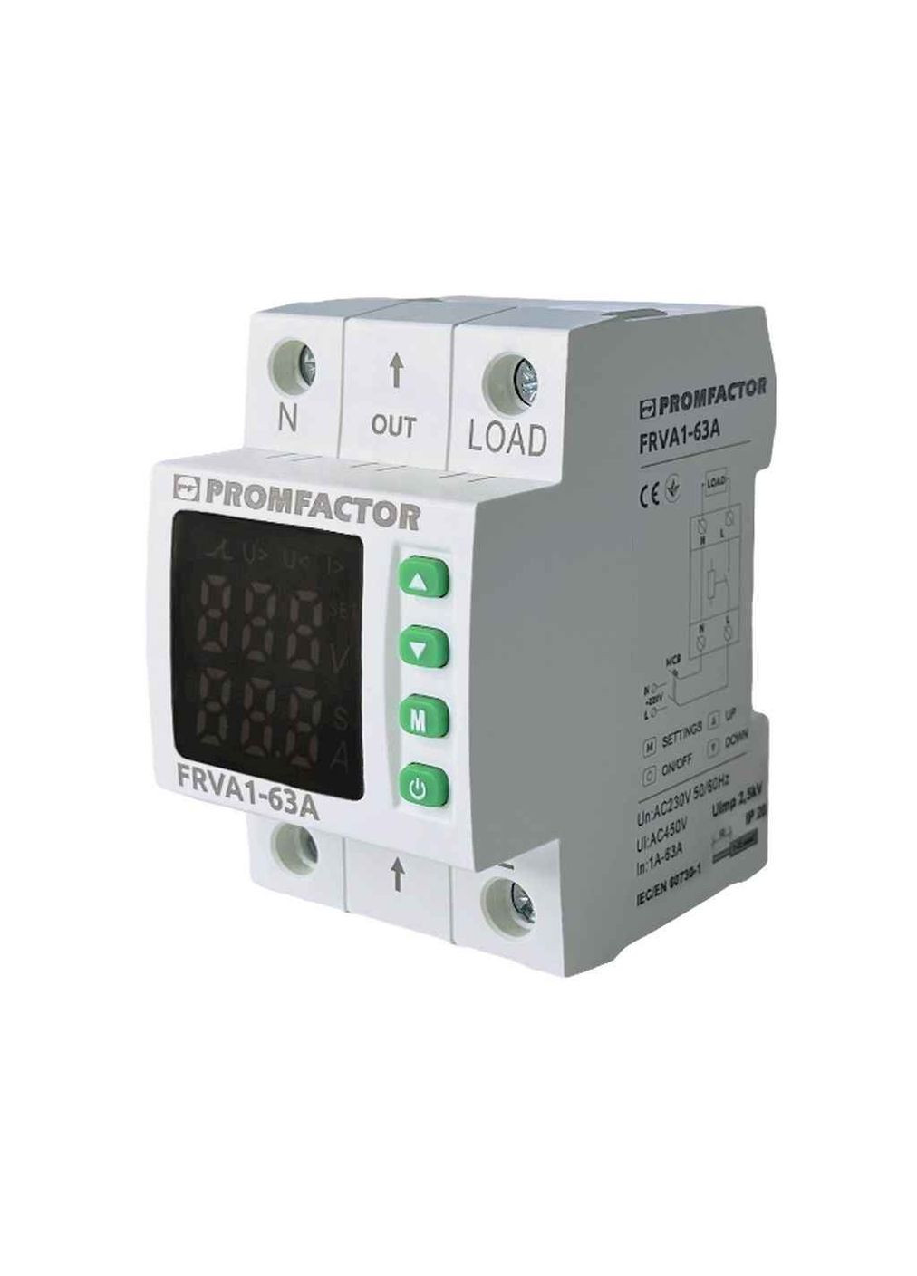 Реле напряжения и тока Однофазное FRVA1-63A PF (363329097)