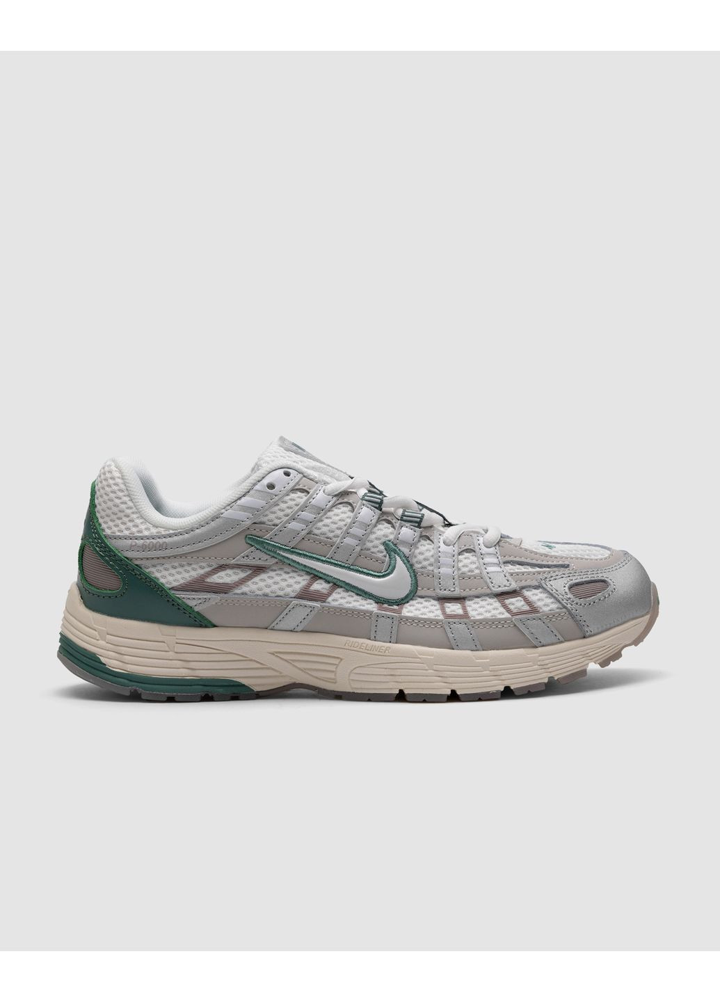Серые демисезонные кроссовки мужские nike p-6000 premium light bone bicoastal green найк п-6000 No Brand