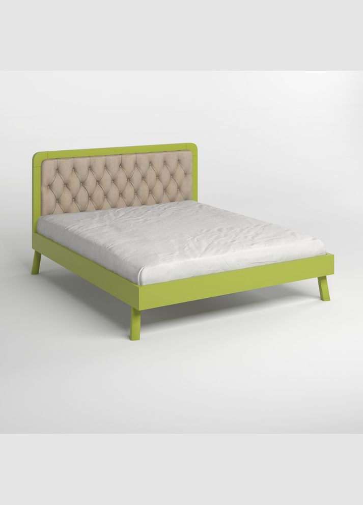 Двоспальне дерев'яне ліжко Токіо (S3050G70Y)/Аляска 23 (Бежевий) 140х200 см (MBG-4749) Mebigrand (368281285)