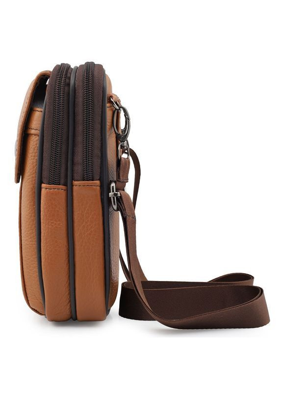 Чоловіча сумка-барсетка шкіряна маленька Qvant 003р - Руда Tiding Барсетка (366889761)