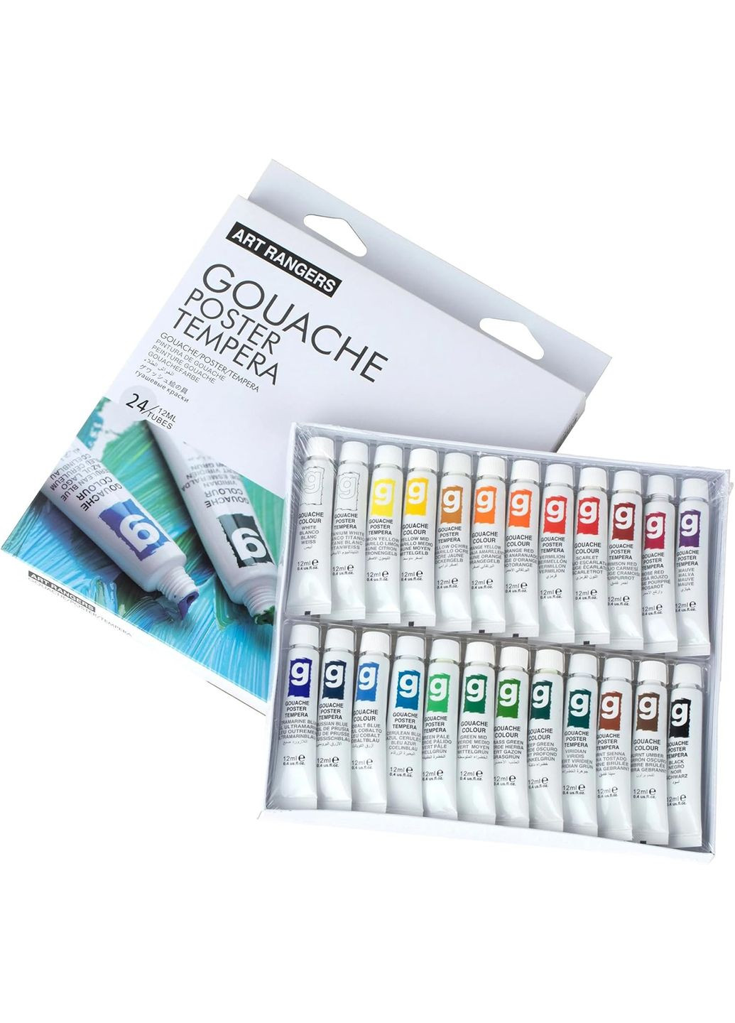 Гуашь набор 24 цвета в пластиковых тубах по 12 мл. Art Rangers (322650377)