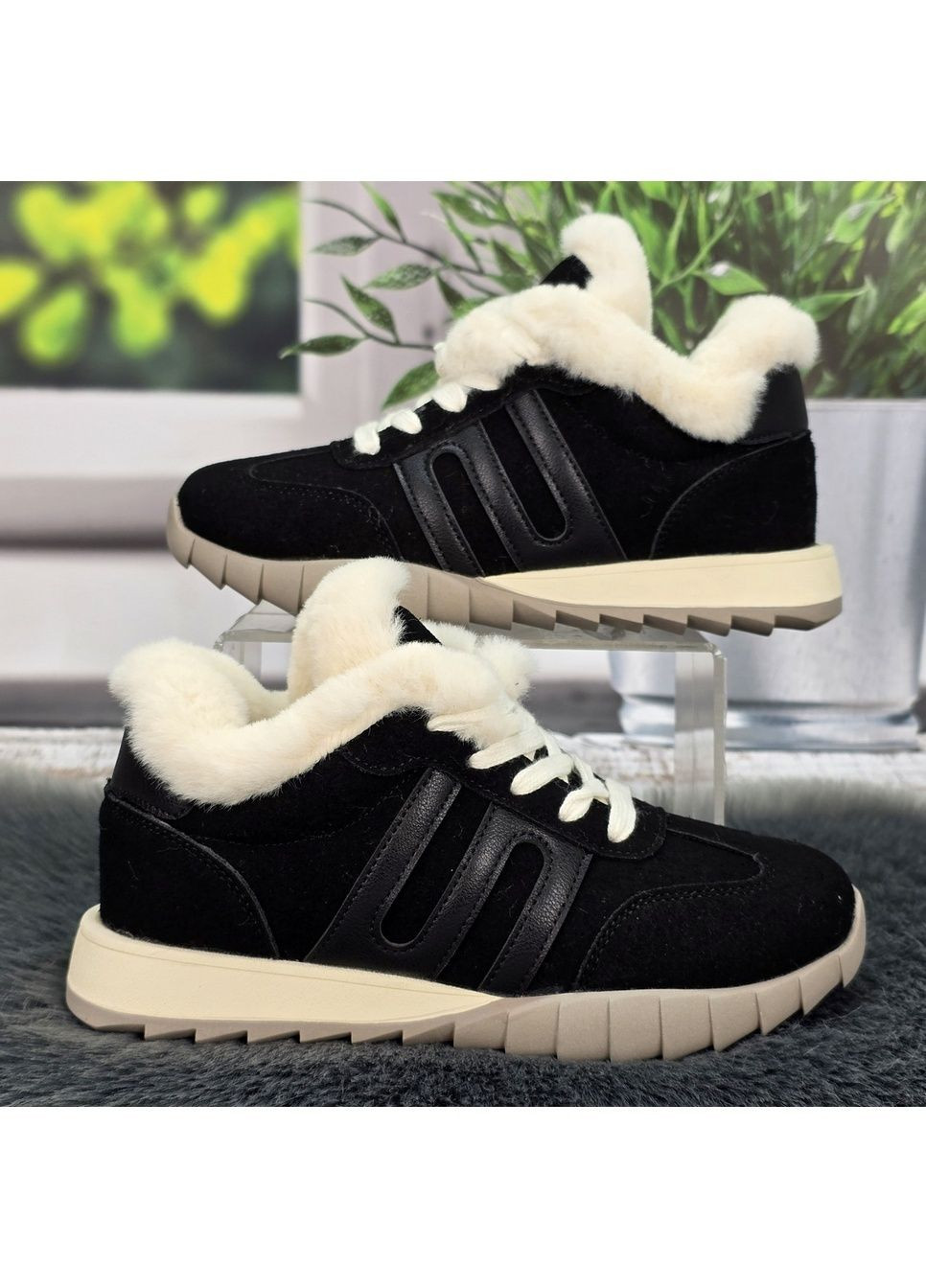 Жіночі зимові кросівки з натуральної замші на хутрі Ailaifa (365718491)