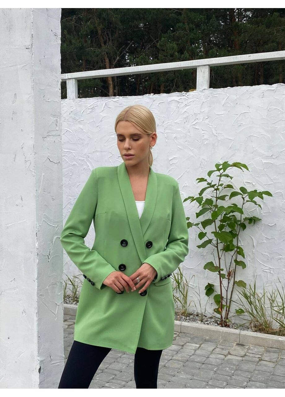 Зеленый женский женский пиджак zara new с карманами (mil326) milirud - всесезон