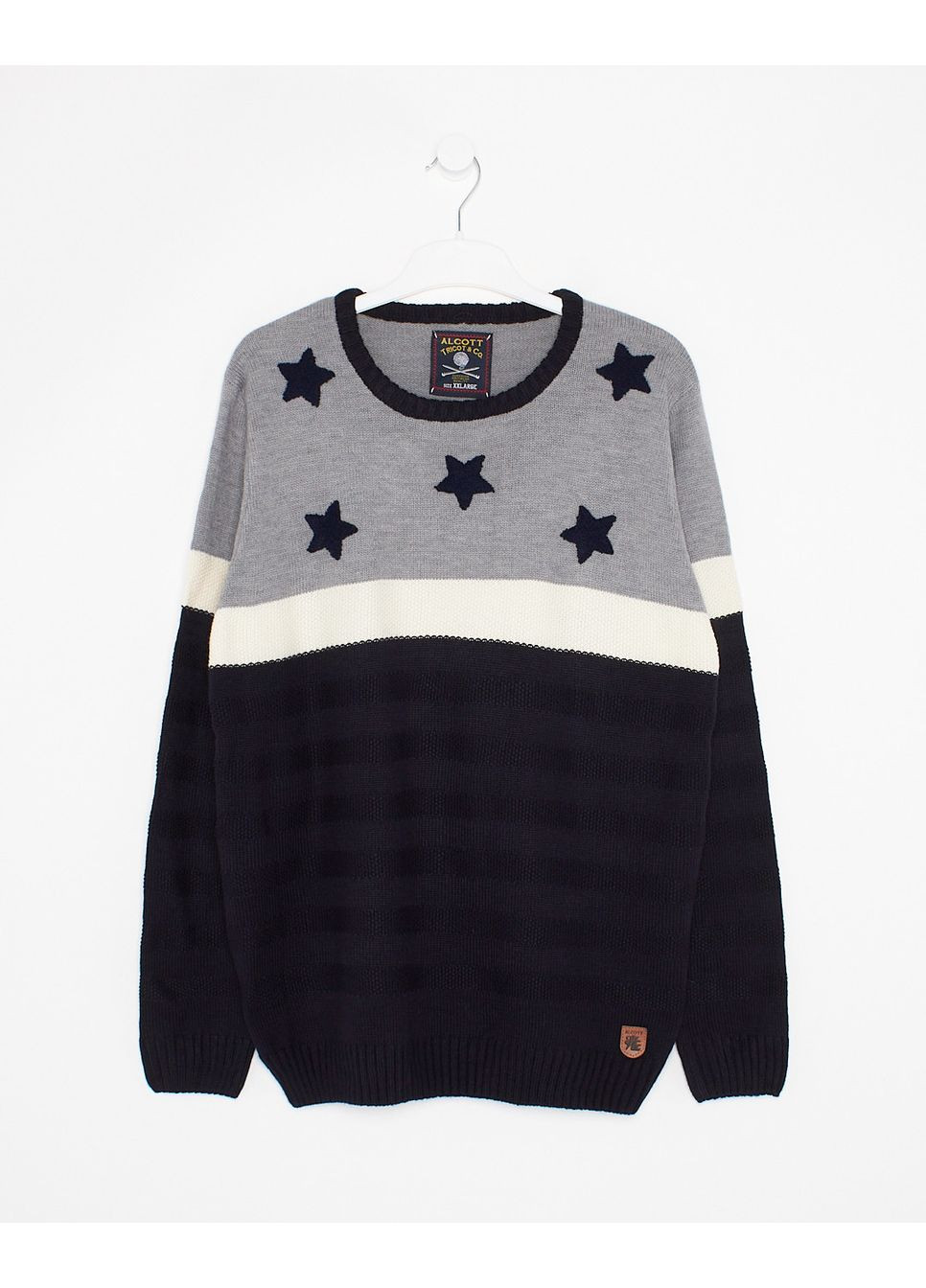 Синий джемпер демисезон,синий-серый с принтом, Alcott