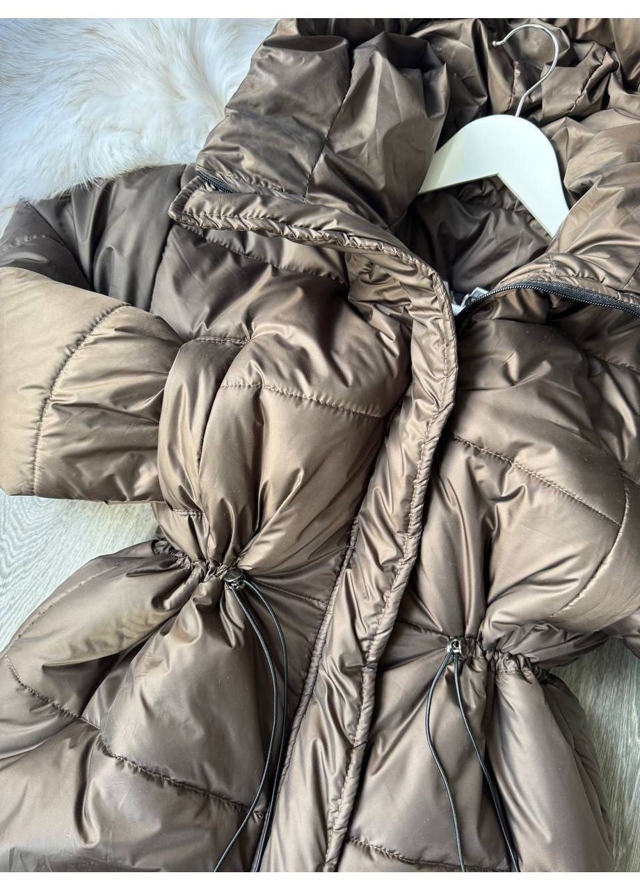 Темно-коричневая зимняя женская зимняя куртка Asi.Store.ua