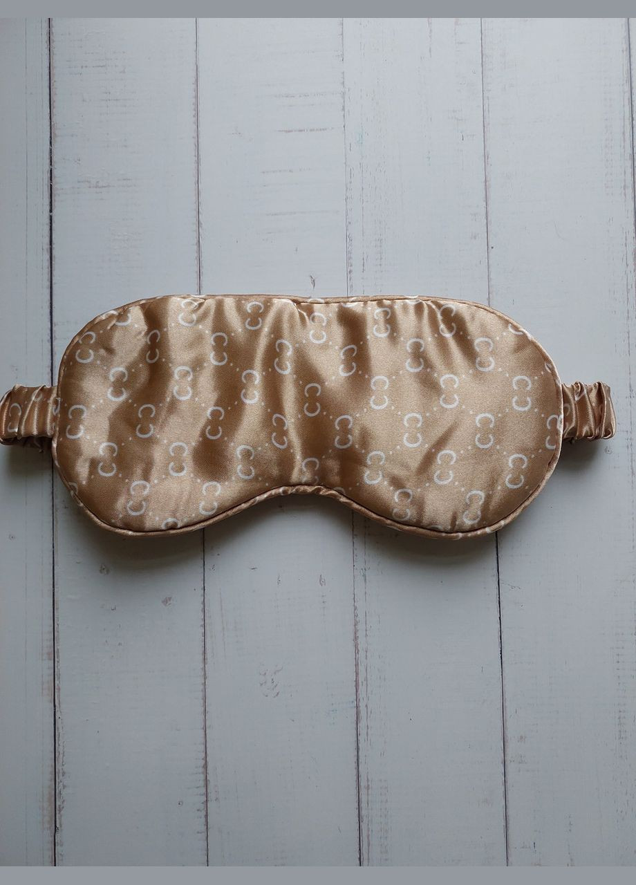Шовковиста маска для сну бежевий (14-65) No Brand (311222858)