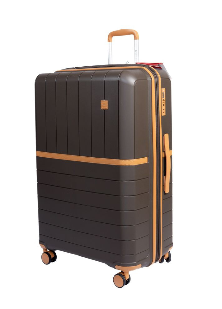 Чемодан большой L 49403 полипропилен Коричневый Snowball (297644145)