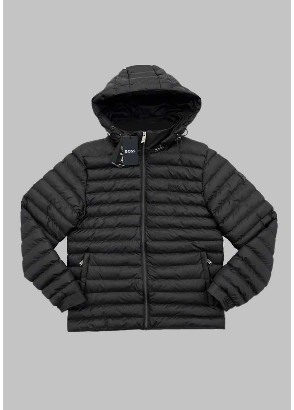 Черная зимняя куртка мужская Hugo Boss
