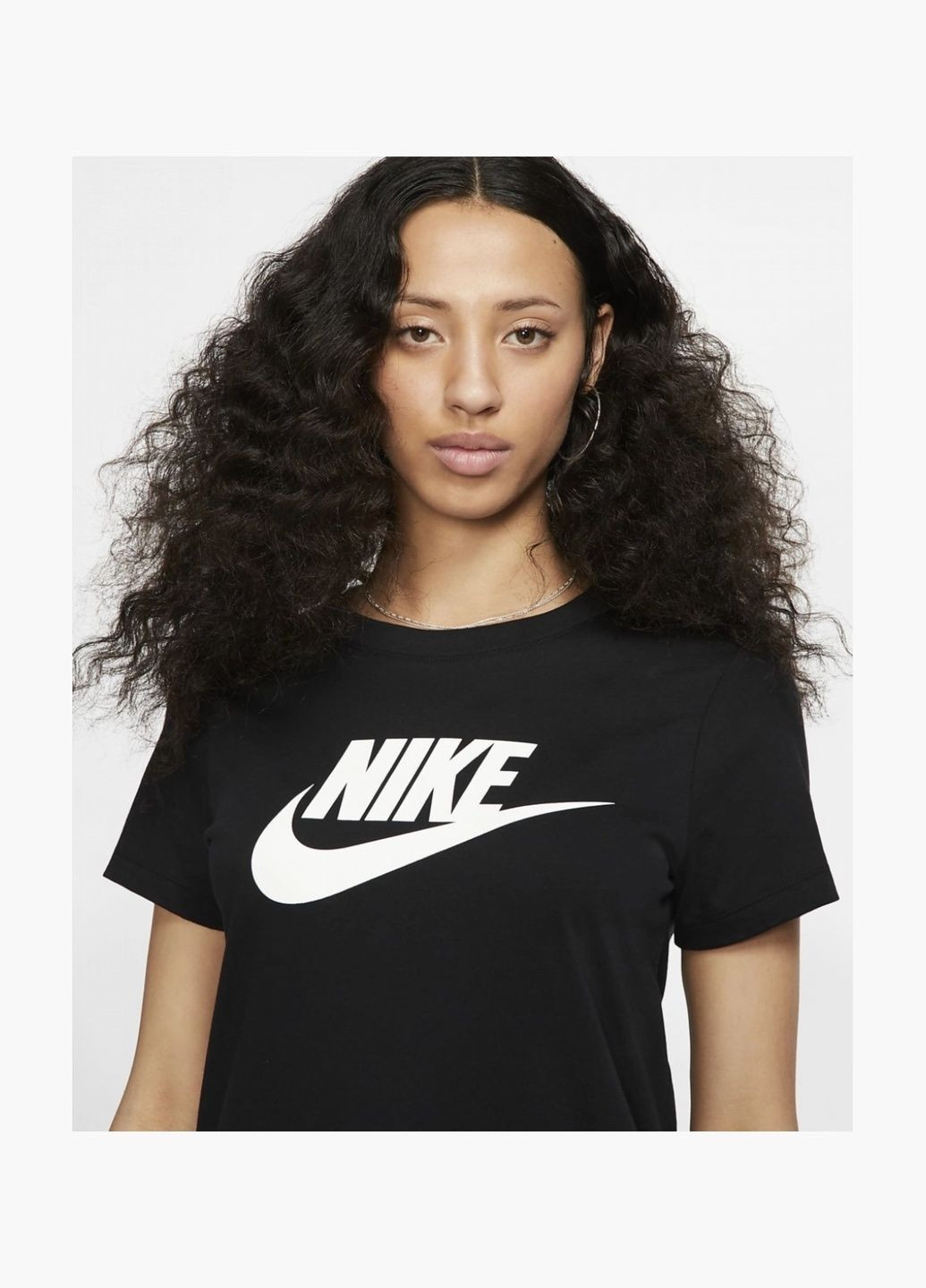 Футболка жіноча W Nsw Tee Essntl Icon Futur Black BV6169-010 Nike - (326783989)