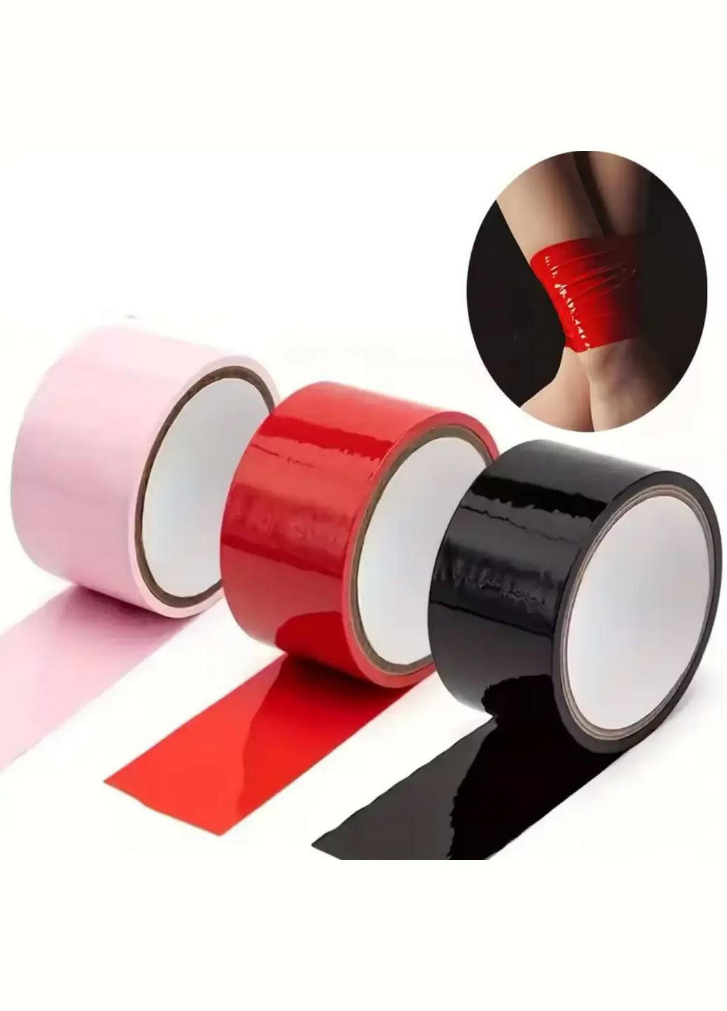 Бондажна стрічка для БДСМ червона No Brand (316454889)