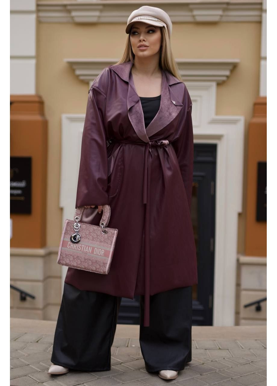 Тренч Шкіряний Україна тренчкот без застібки демісезон (357490317)