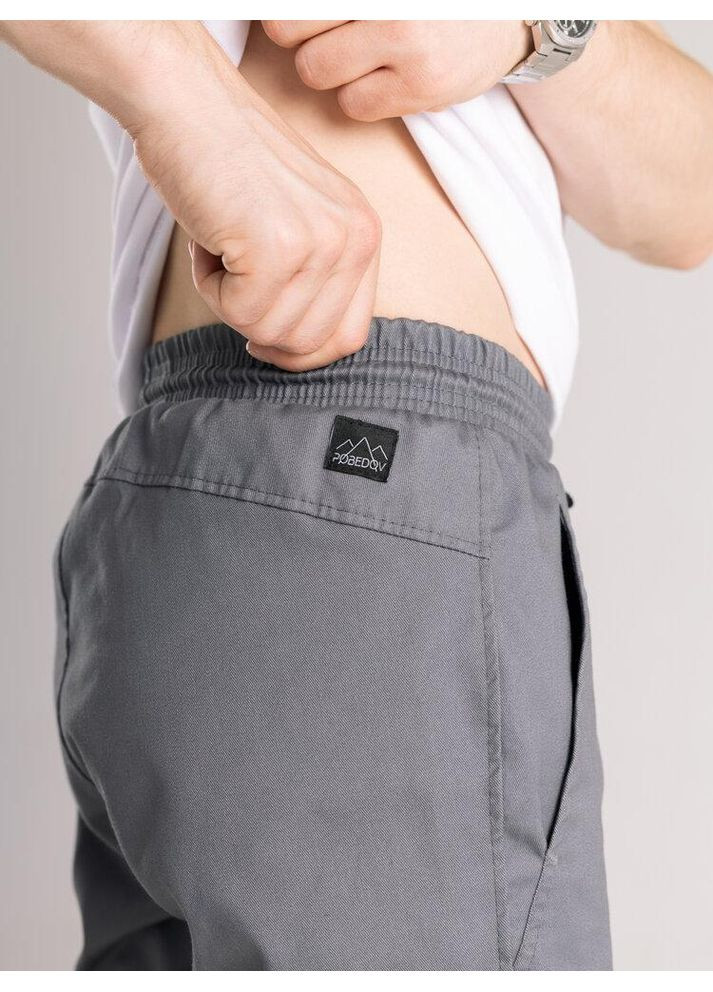 Серые повседневный демисезонные брюки No Brand