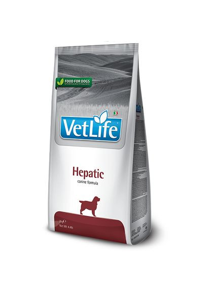 Сухий корм Vet Life Hepatic для собак, при хронічній печінковій недостатності, 2 кг (*) Farmina (304424829)