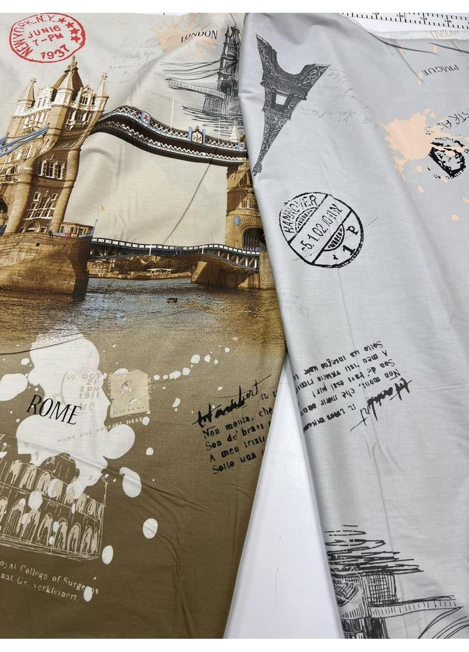 Постільна білизна Мандри, сатин Евро розмір, наволочки 70/70 No Brand (364219647)