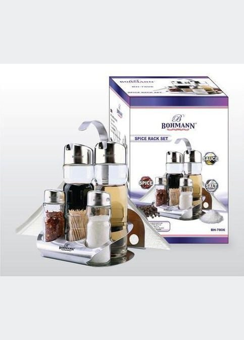 Набор для специй на подставке 6 предметов (BH-7806) Bohmann (334713297)