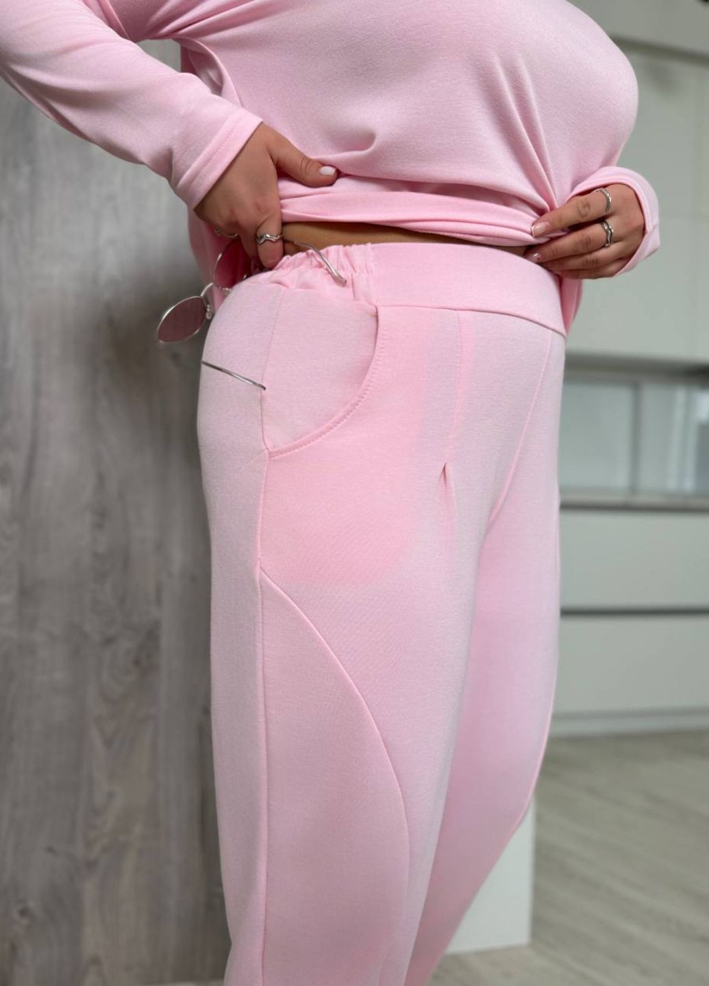 Жіночий однотонний костюм із двунитки Allthings (323196987)