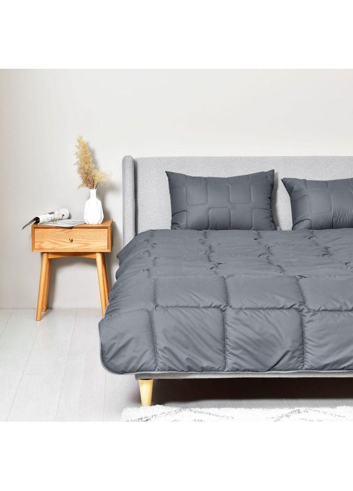 Набор полуторный ManMaker одеяло 140х210 и подушка 50х70 антиаллергенный, искусственный пух + маска для сна в коробке IDEIA (367726623)