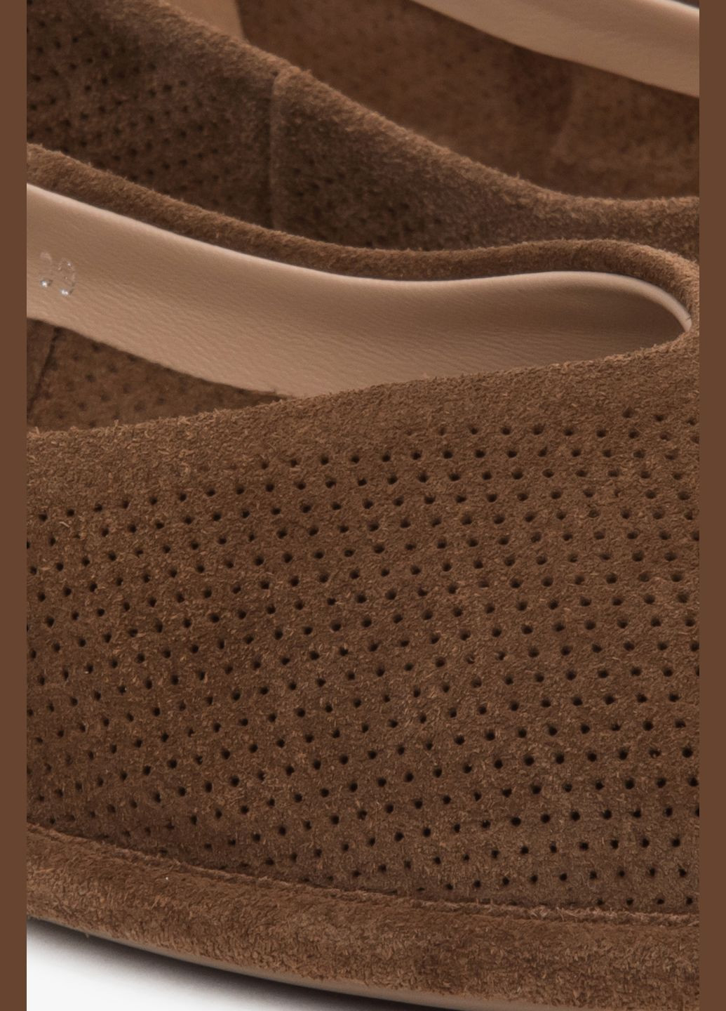 Коричневые балетки, цвет коричневый Estro