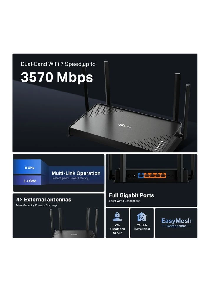 Бездротовий маршрутизатор Archer BE220 TP-Link (372446068)