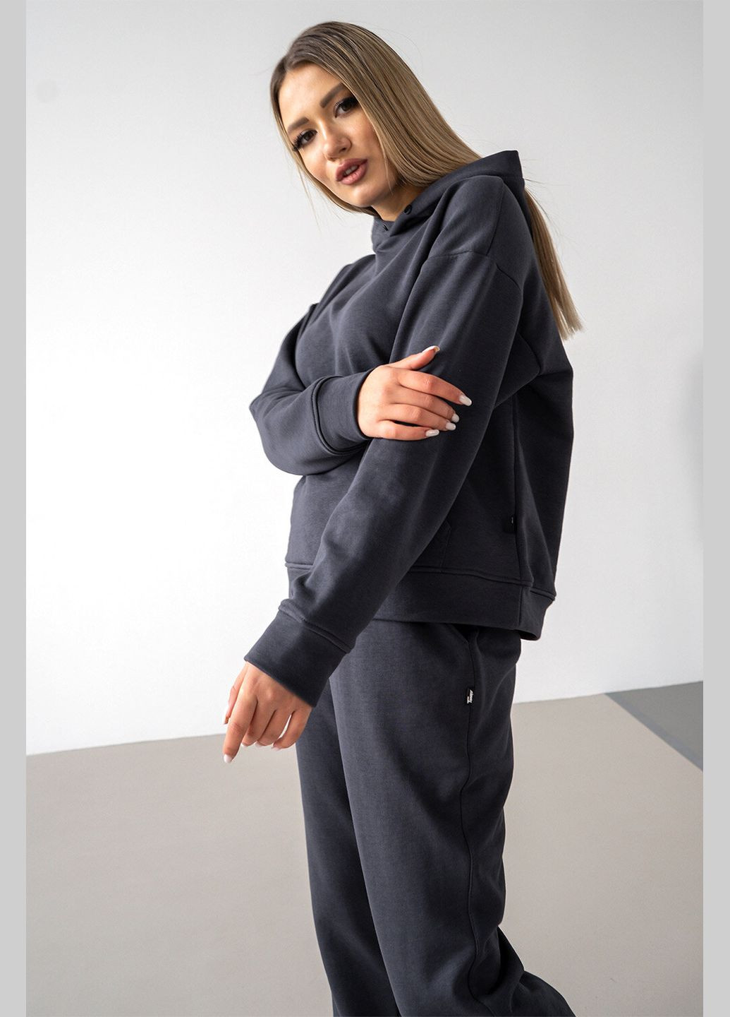 Женский спортивный костюм OVERSIZE 23 Графит Teamv (316354910)