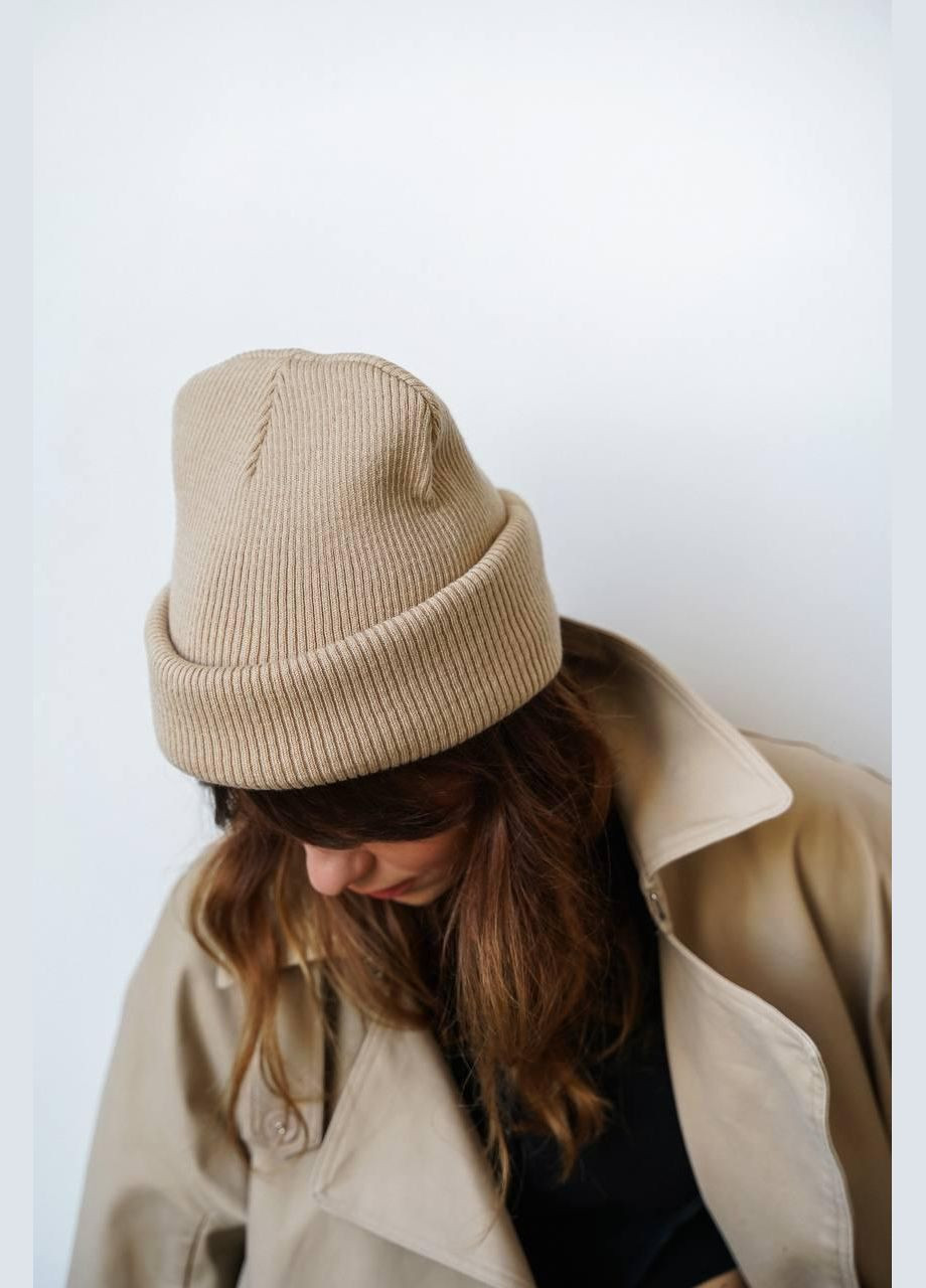 Шапка женская - бини, однотонная, мягкая и удобная JUGO SLOBO STREET (316629013)