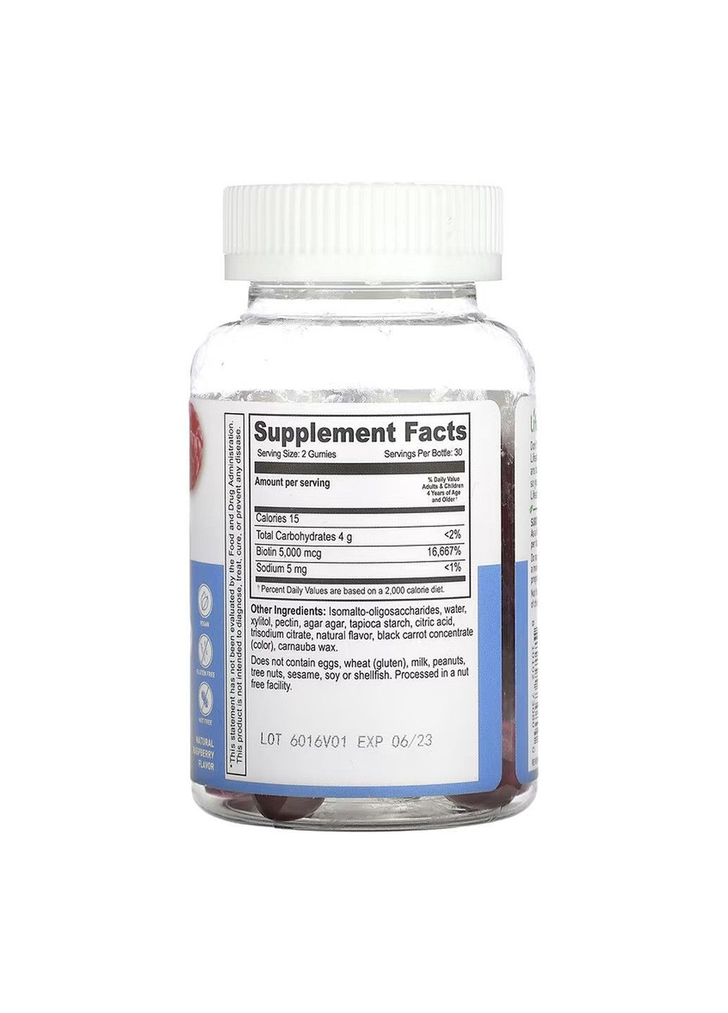 Biotin Kids, дитячий біотин, 60 жувальних мармеладок Lifeable (370162520)