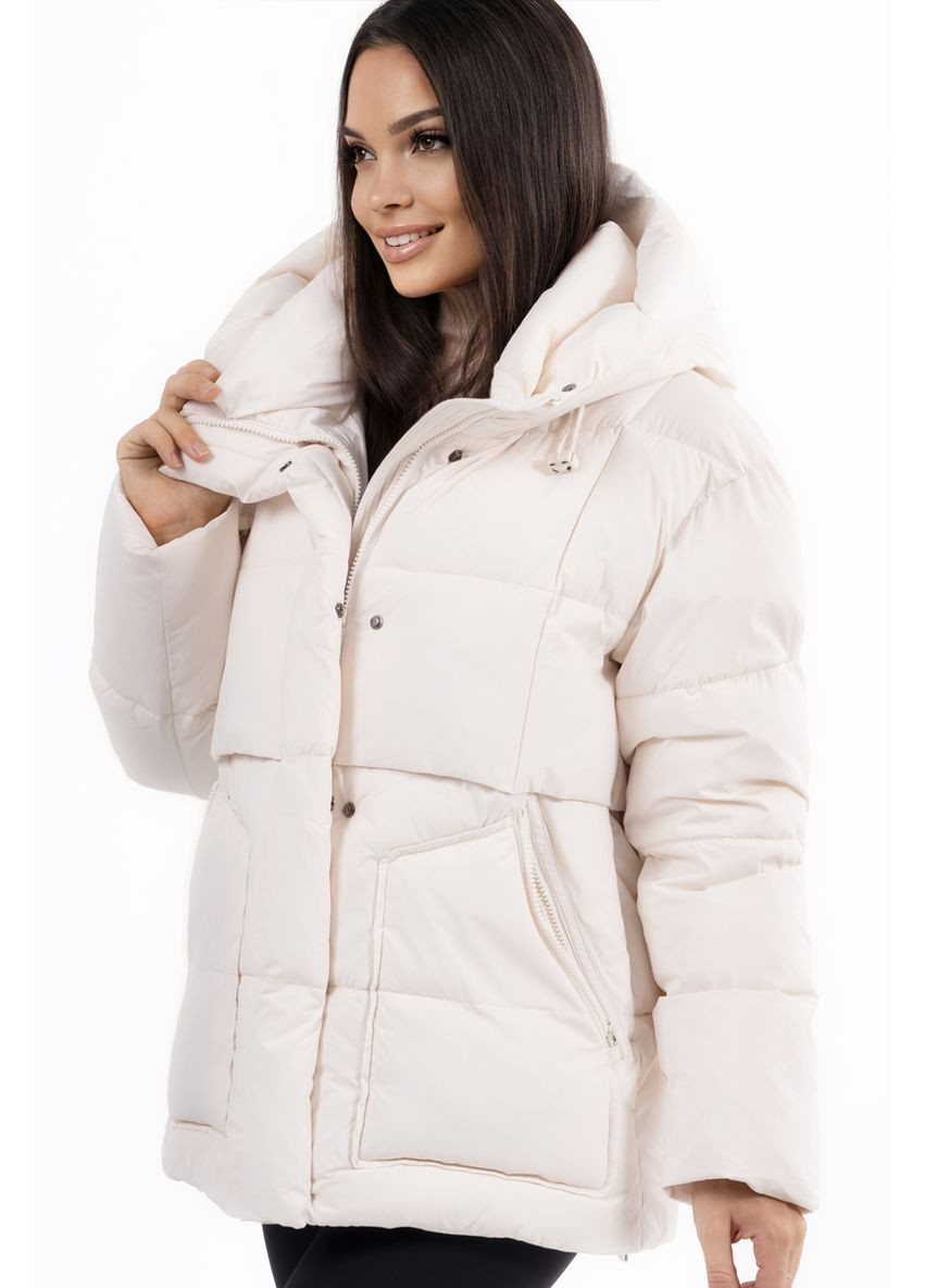 Комбінована демісезонна куртка жіноча nf 229661 бежева Freever