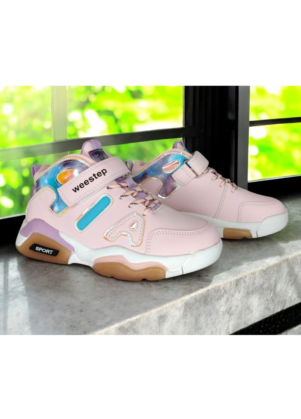 Розовые всесезонные кроссовки Weestep 4681P