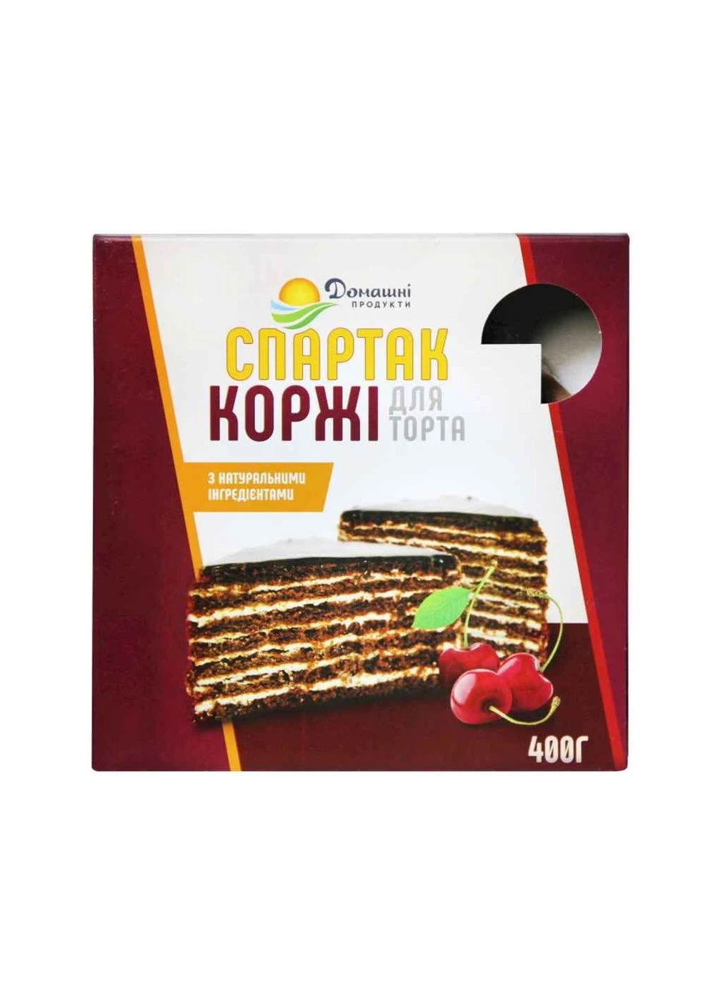 Коржі 400г Спартак (шоколадні) ТМДомашні продукти No Brand (387462252)