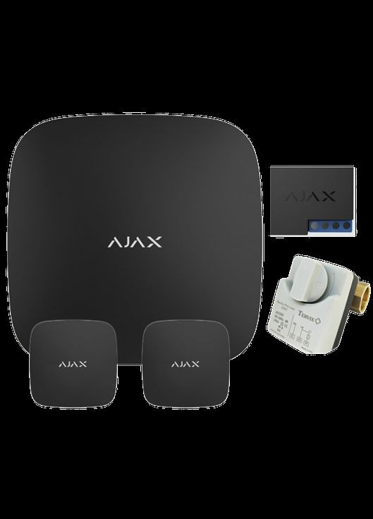 Комплект антипотоп 1/2” кран Tervix Pro Line ORC 220В, централь Hub, 2 датчики протікання Leaks, реле WallSwitch Ajax (338565643)