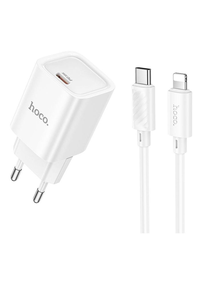 Сетевое зарядное устройство C148A 1USB-C PD/QC 30W + Type-C to Lightning ( ) (C148A) Hoco (353220997)