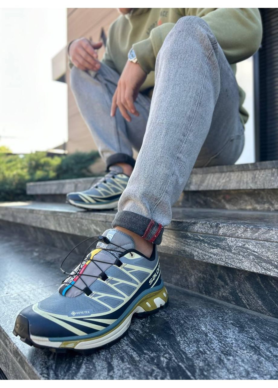 КРОСІВКИ ЖІНОЧІ SALOMON XT-6 ADV DOVER BLUE BEIGE САЛОМОН XT-6 No Brand білі демісезони (367168441)