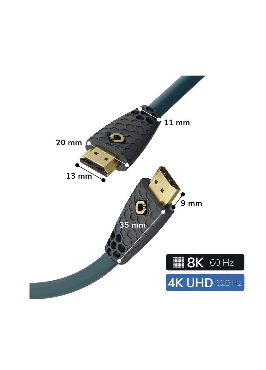 Кабель HDMI Flex Evolution Ultra High-Speed v2.1 8K 48Gbit HDR Ethernet ARC 3м Anthracite Oehlbach (388214706)