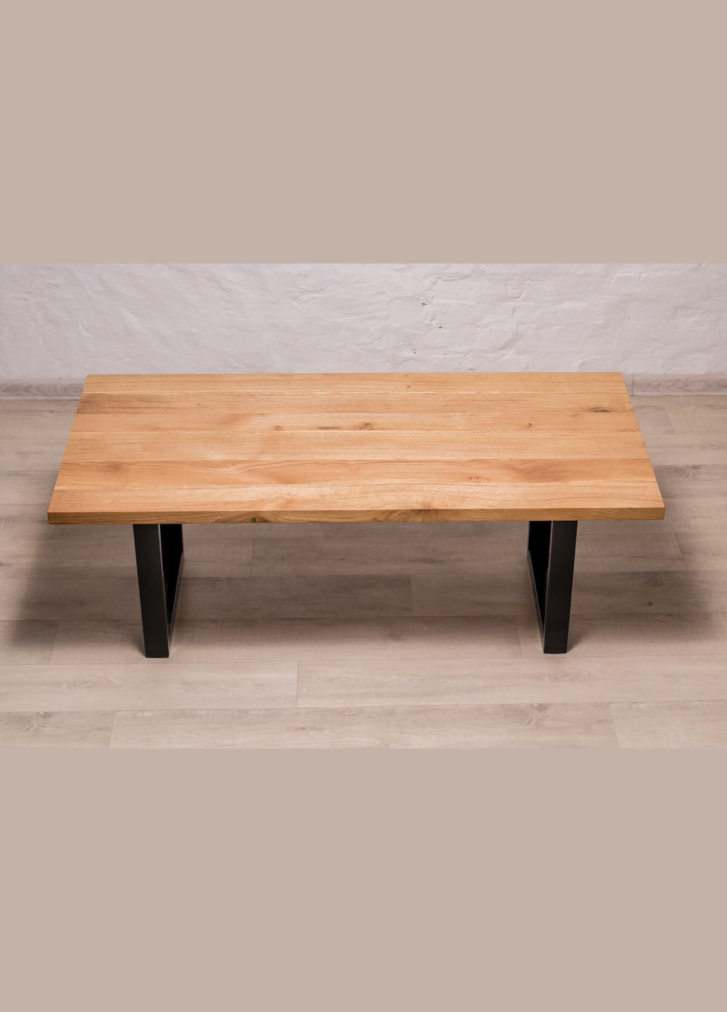 Кофейный стол с прямоугольными краями M (дуб) Дубовый стол в гостиную EcoWalnut (294342579)