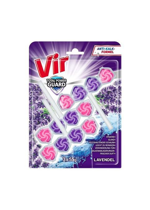 Туалетний блок (3801003002247) Vir Total Power Guard Лаванда 3x55 г (349822638)