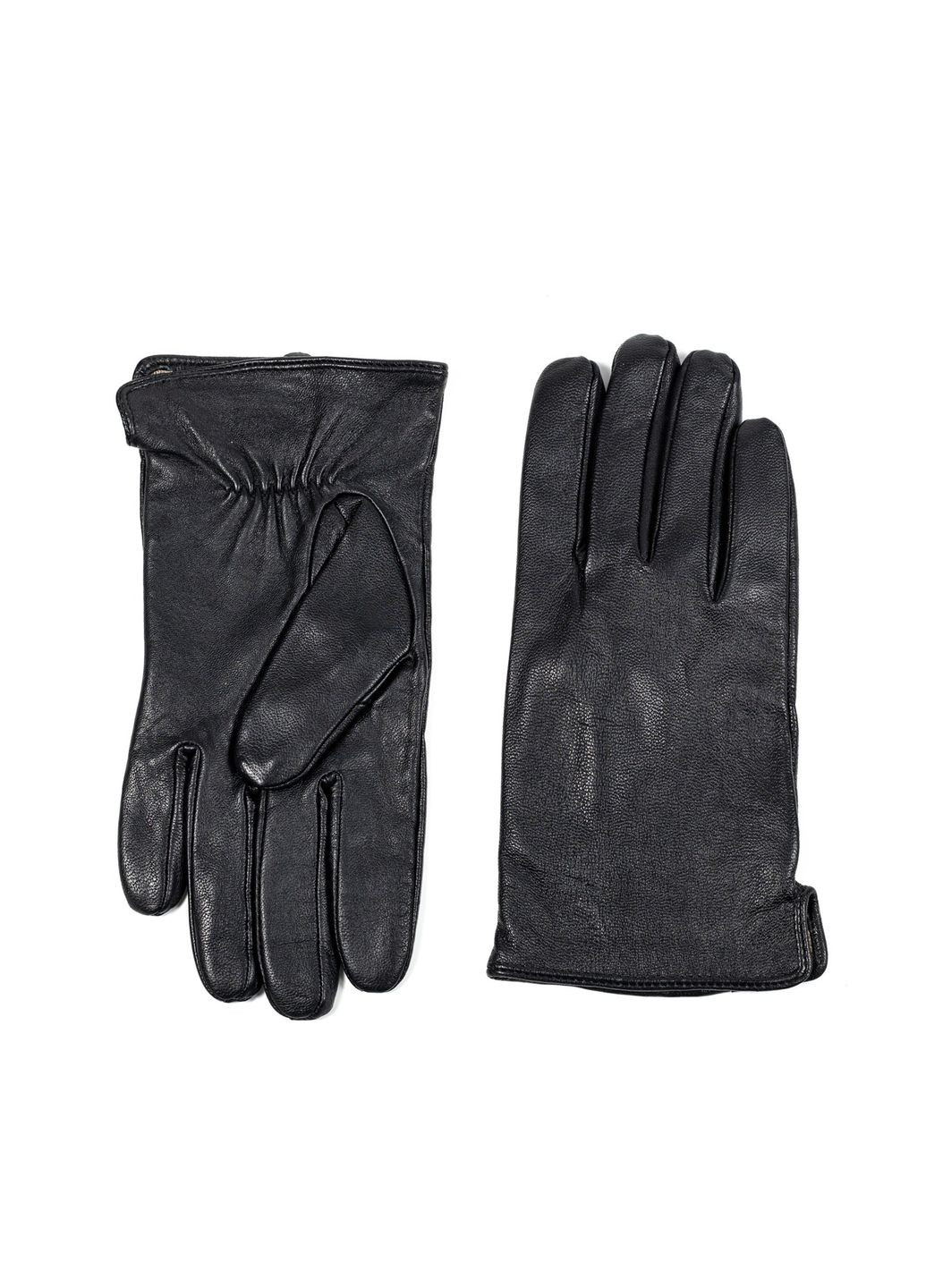 Рукавички сенсорні чоловічі шкіра чорні ТОМ 982-551 LuckyLOOK 982-551M (322791030)