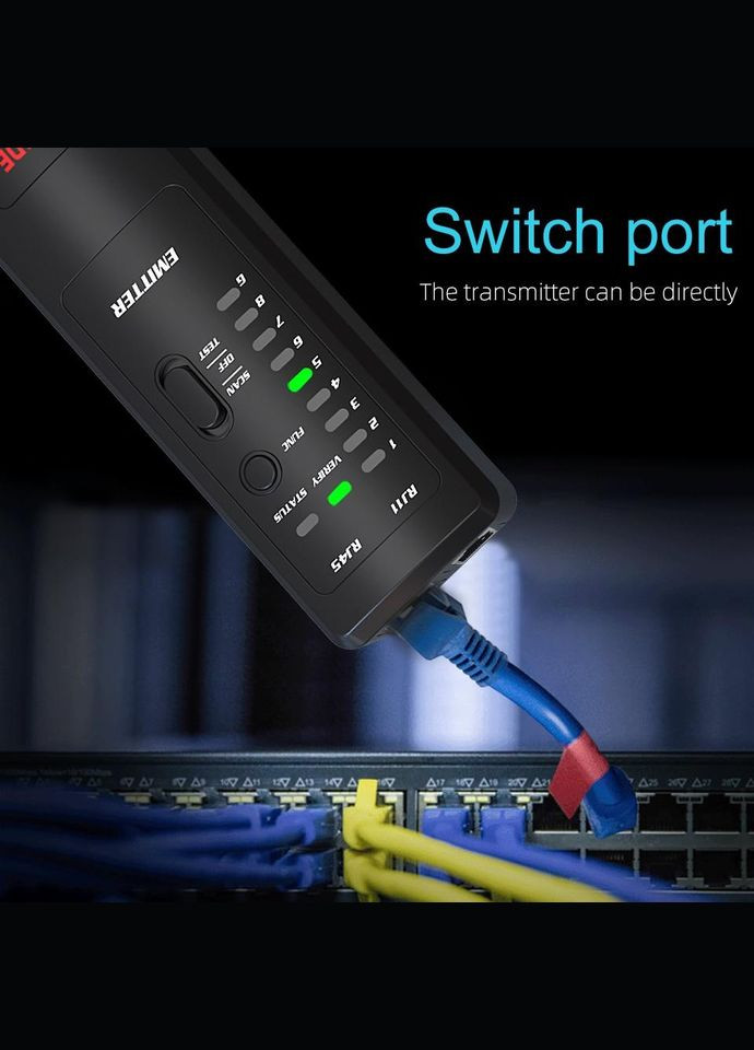 Кабельный тестер FWT8X, цифровой, трассоискатель, кабель трекер Bside (300577515)