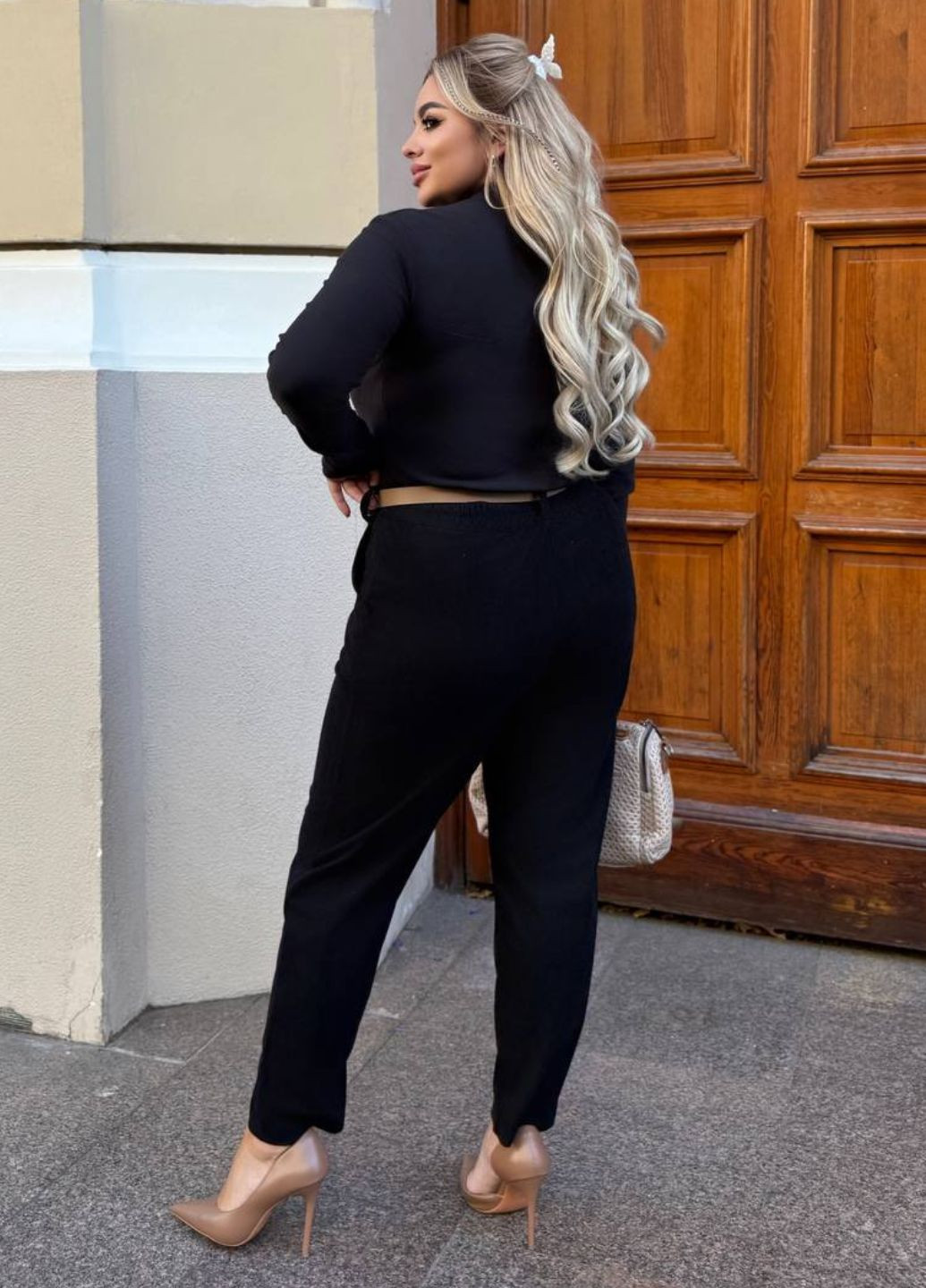 Базовий повсякденний приталений гольф з довгими рукавами та коміром стійкою Allthings (361790752)